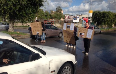 protesta via basile impianto carburante