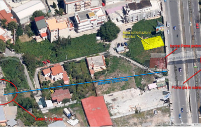 L'area del tram nei pressi del complesso dell'Uscibene