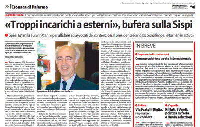 Articolo Sispi giornale di sicilia