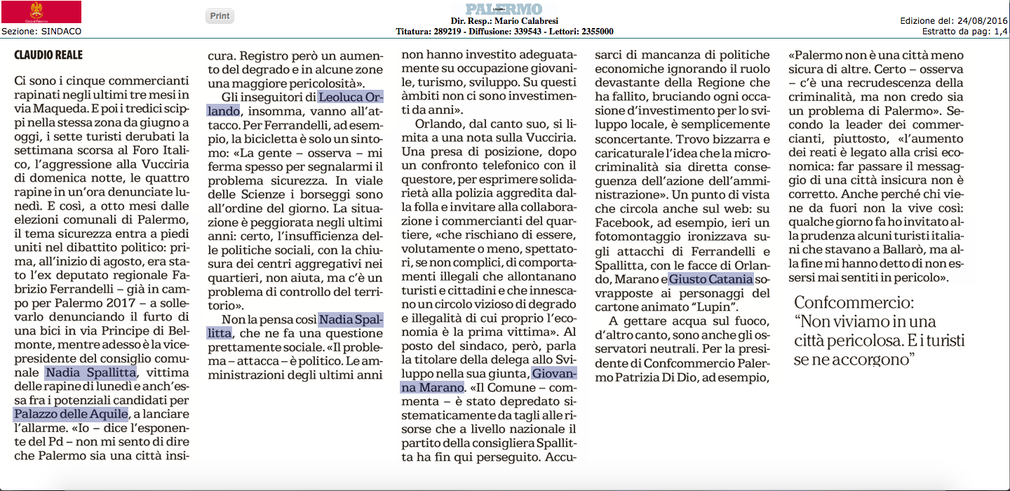 2 La Repubblica Palermo 24 agosto 2016